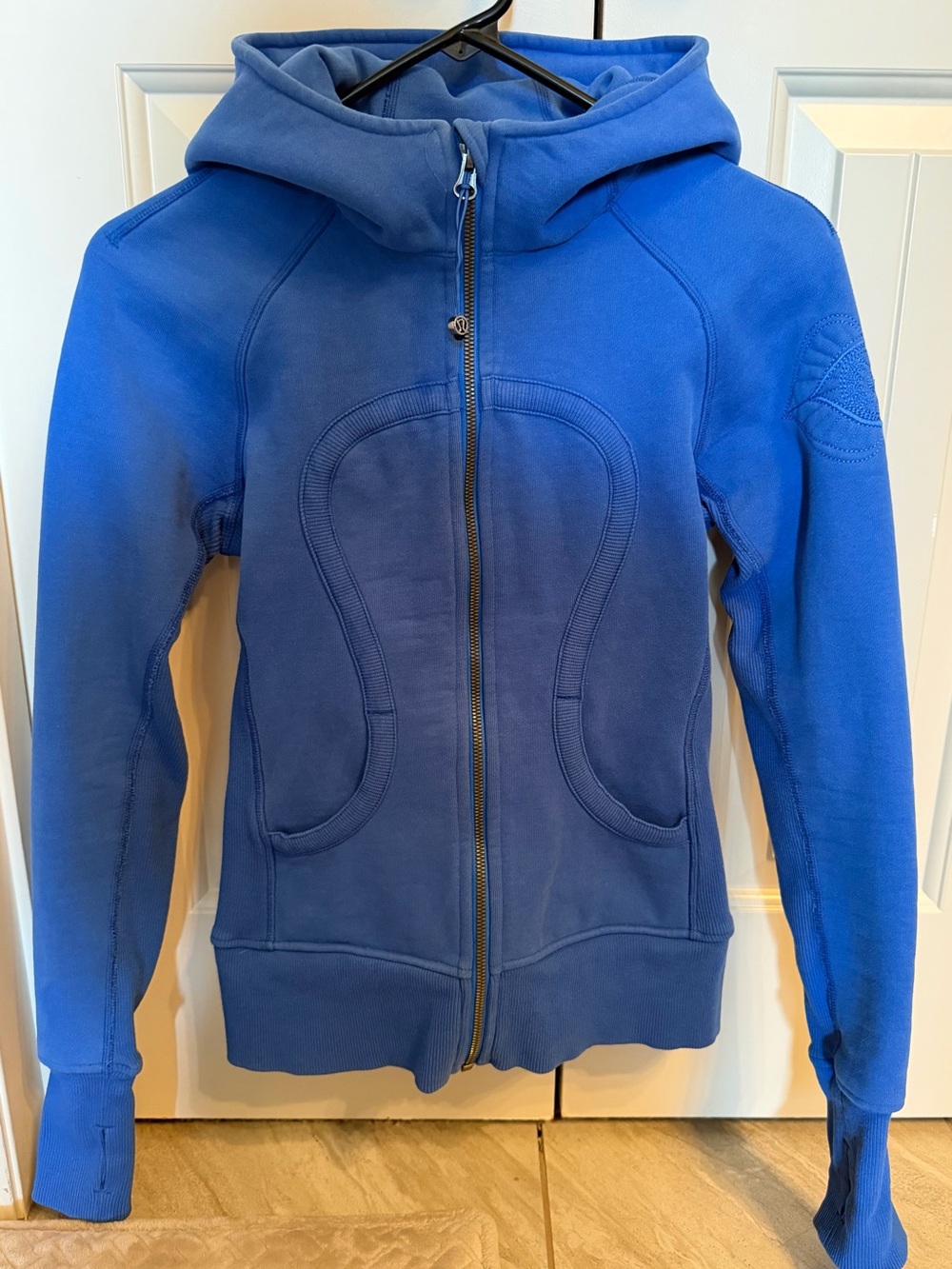 Lululemon Athletica Blue Full-Zip Scuba Hooded Jacket size 2